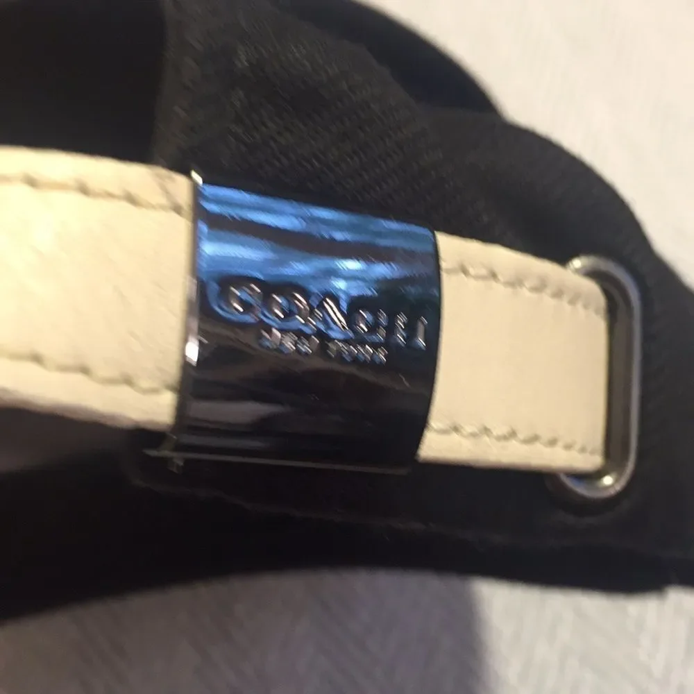 COACH LOGO Cap  Leather on brim Adjustable  MUST be Authenticated by Poshmark - Picture 6 of 7